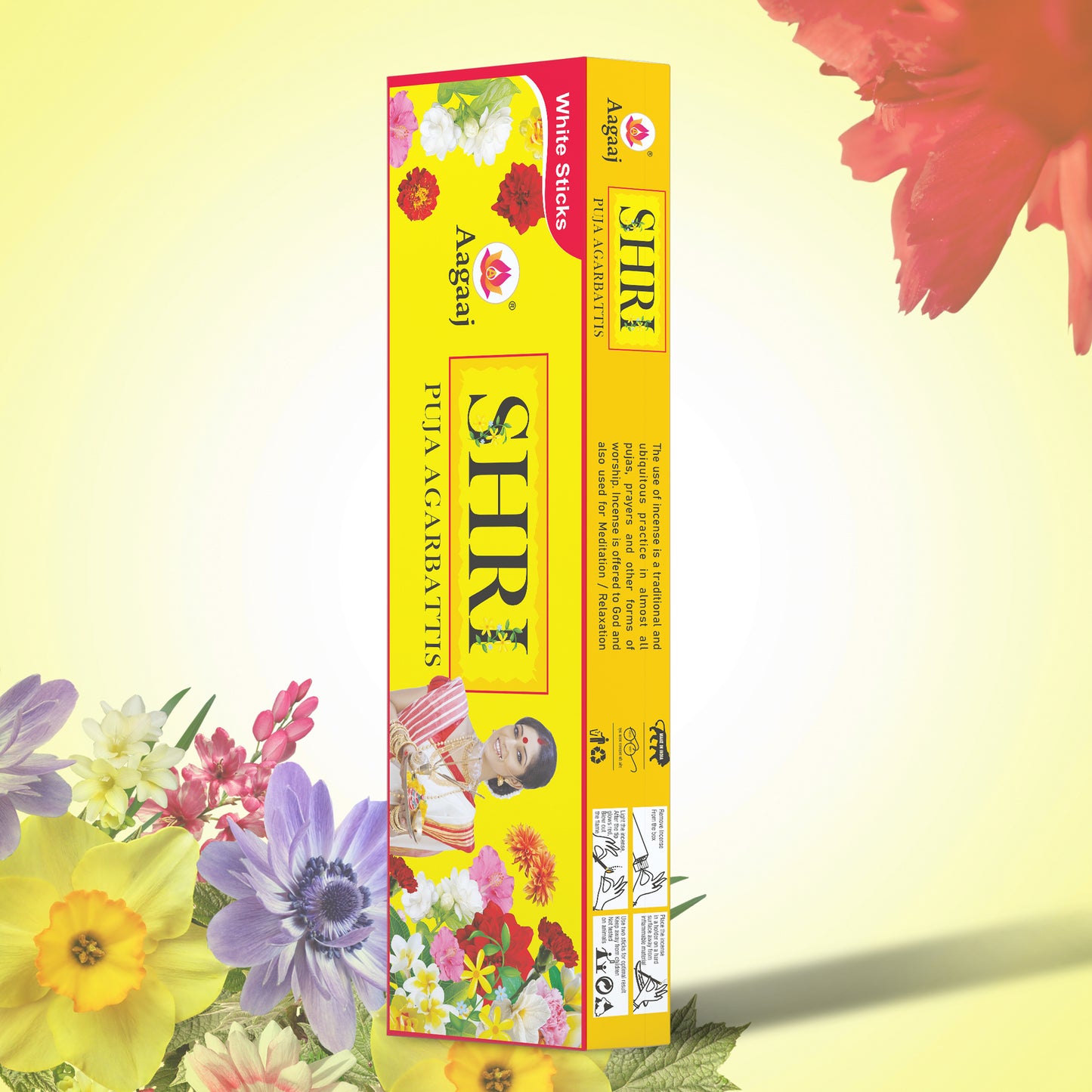 Shri White Stick 45+free Sticks